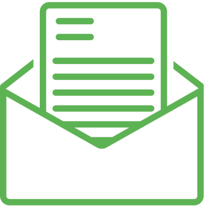 Envelope with letter icon